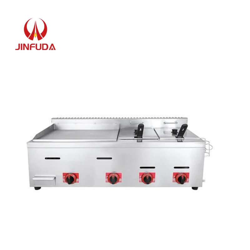 

Commercial Gas Griddle Gas Grill with Fryer