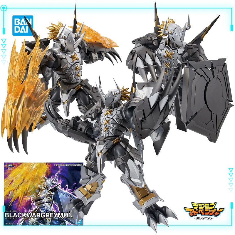 Bandai Original Genuine Digimon Adventure 02 Black WarGreymon Figure-rise Standard Amplified Assembly Models Action Figures Toys