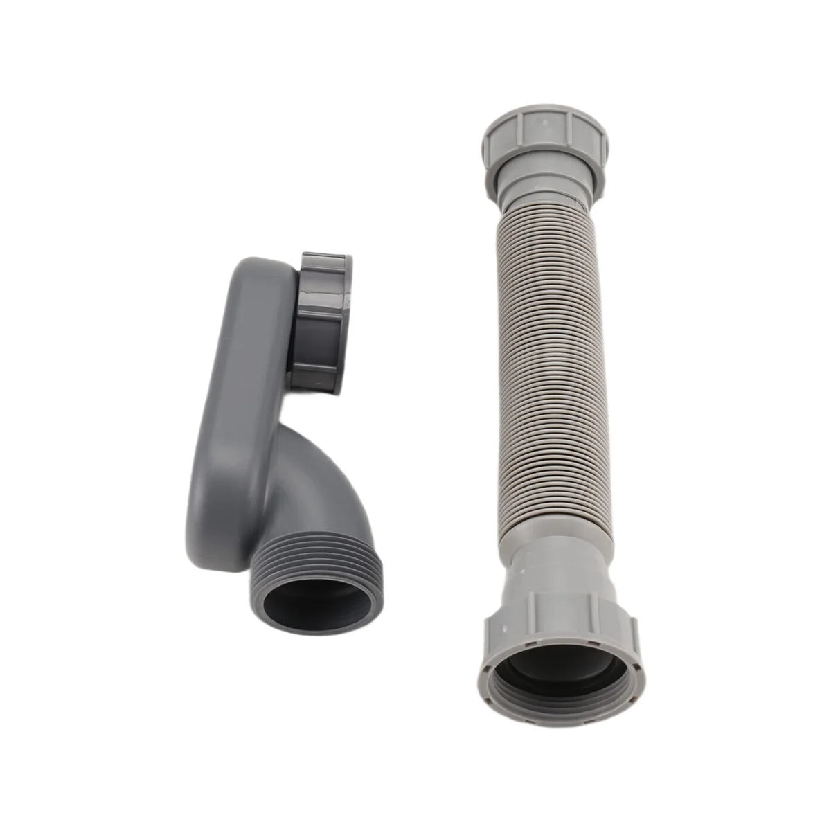 ABQR Low Profile 1 1/2 P Trap Flexible Bathtub Shower Drain Pipe Flat P Trap Free Standing Tub Drain For Bath Bathtub Drain