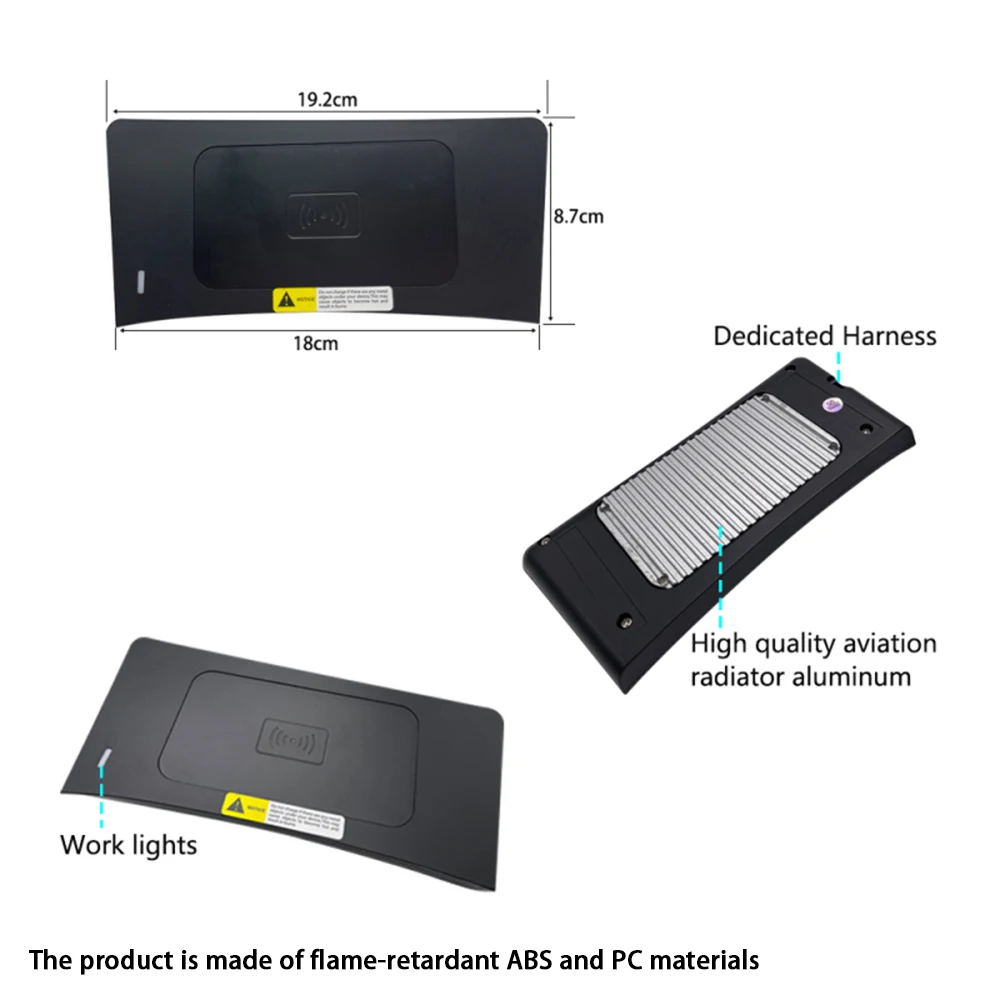 for Renault Megane IV 4 Mk4 Grandcoupe Center Console Storage Wireless Mobile Phone Charger QI 18W iPhone Magsafe Fast Charging