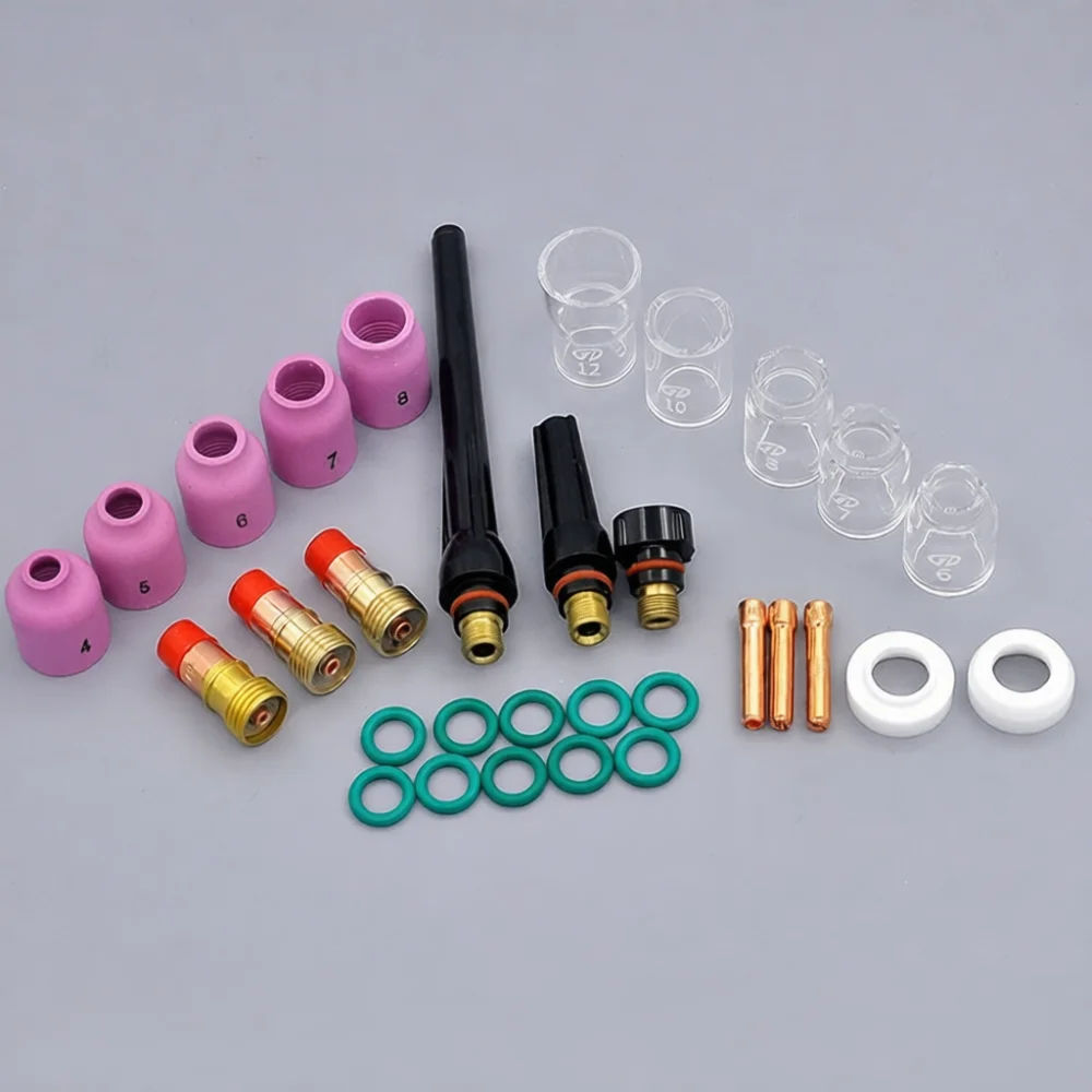 Premium Tig Welding Accessory For WP17 WP18 WP26 Torch Consumables Glass Nozzle Kit Gas Lens Collet Body Soldering Tool
