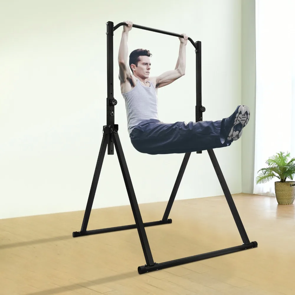 Barre de traction, Station d'immersion réglable en hauteur pour salle de sport à domicile, équipement de fitness multifonction pour l'entraînement de force et les entraînements