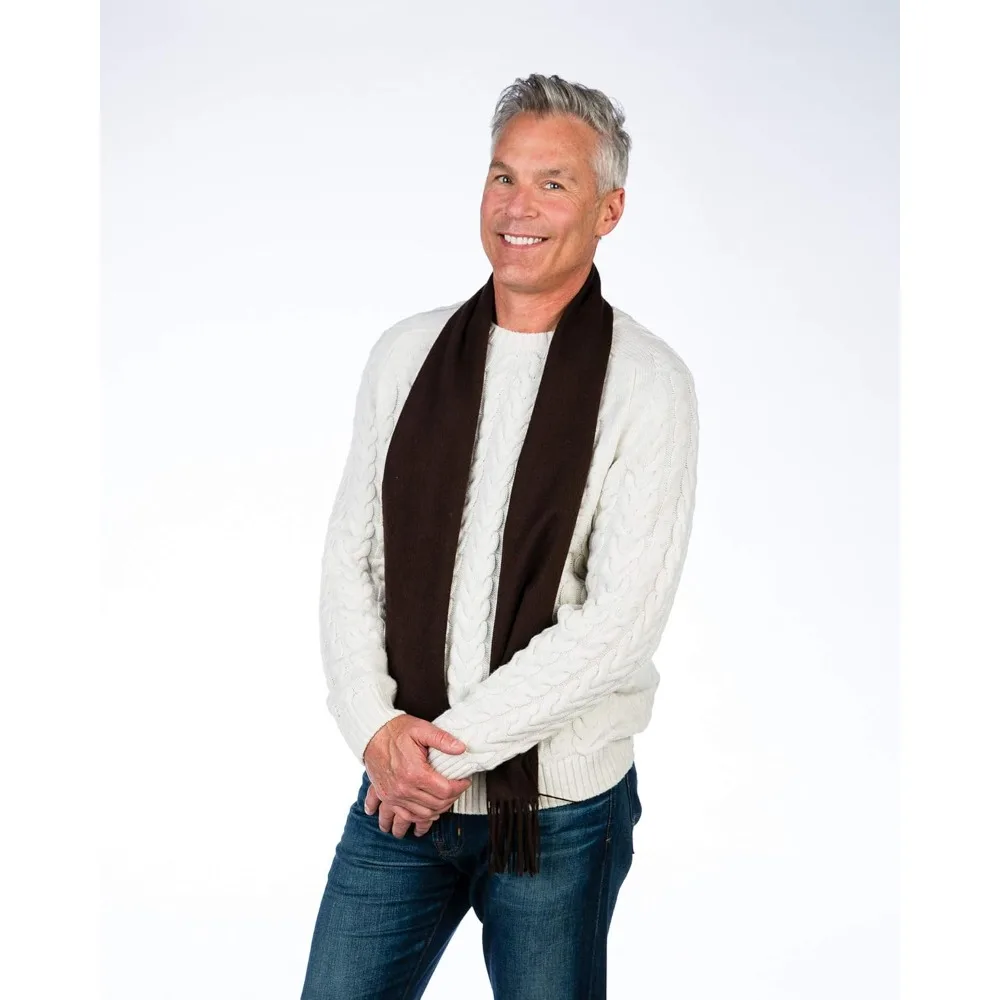 وشاح من مزيج الكشمير من صوف ميرينو فائق النعومة - قماش لوكس خفيف الوزن - غلاف دافئ طويل 72 × 12 #2