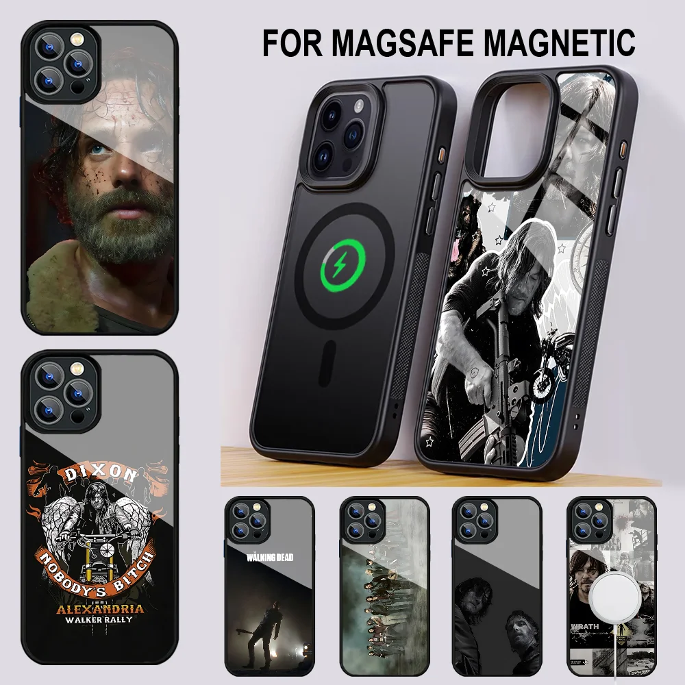 The Walking Dead Daryl Dixon Phone Case For IPhone 16 15 14 13 ProMax 11 12 Mini Alex Mirror For Magsafe Wireless Charging Cover