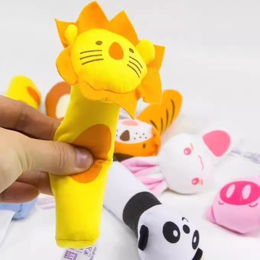 Sonajero suave para bebé, cochecito de cama para cuna infantil, juguetes educativos colgantes móviles, agarre de mano para desarrollo del cerebro, lindos juguetes de animales de peluche