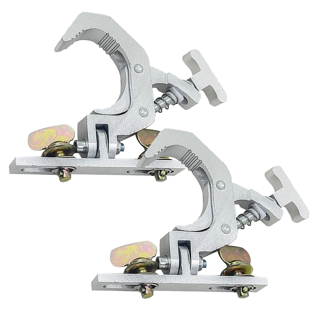 

2Pcs Aluminum Light Hooks for LED Moving Head Stage Lighting 42-61mm Truss 150KG Safety Load 230W 7R/200W 5R Beam Light Clamper