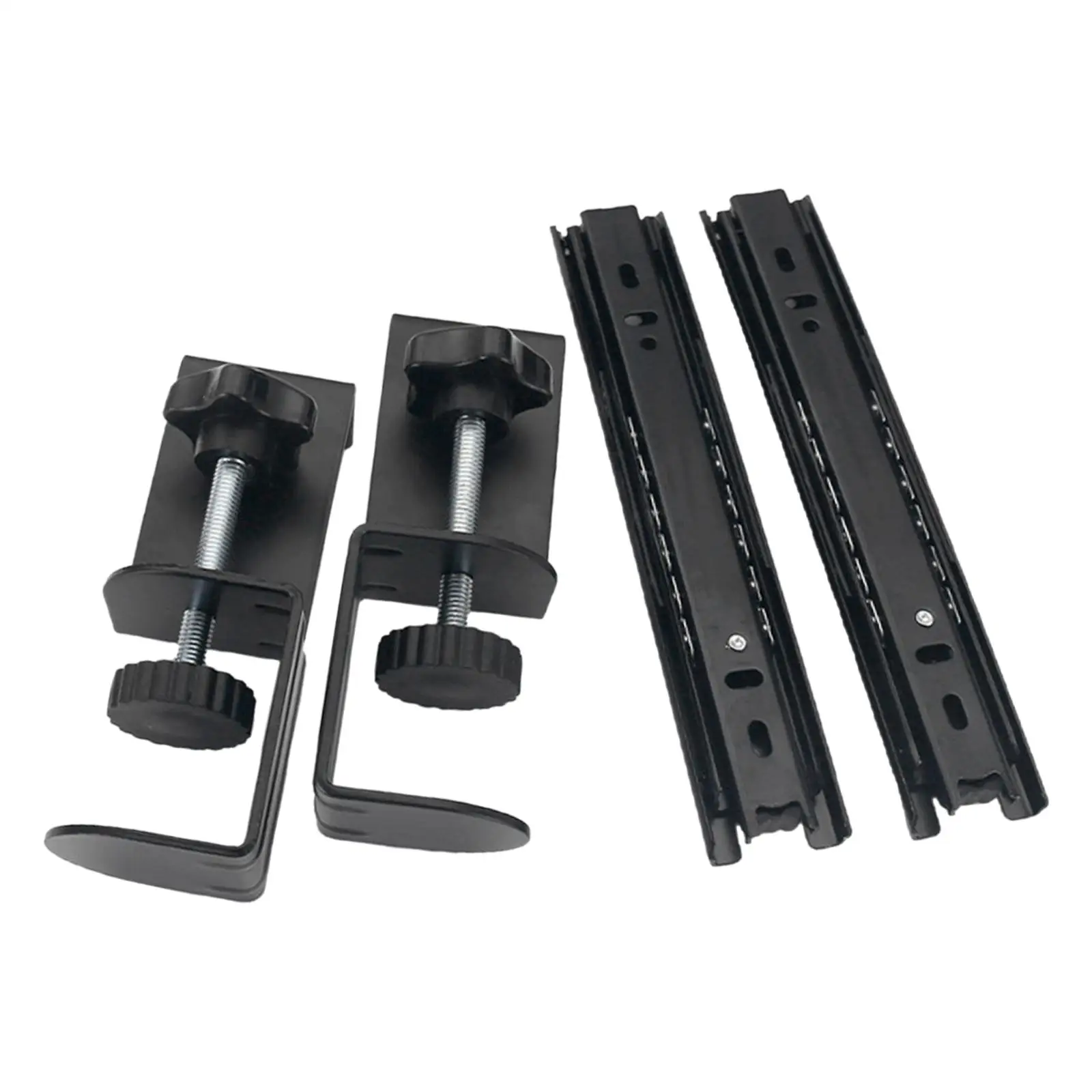 Keyboard Clamp Rail Set Easy Mounting Slide Out Rail for Table Desk Home