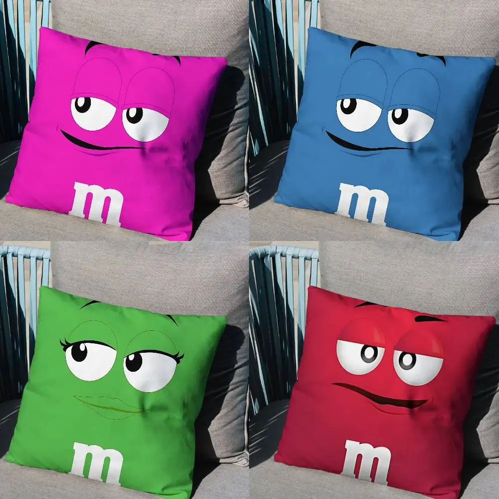 

Red Purple chocolate beans M Pillow Case Sofa Living Room Bedroom Headboard Backrest Cushion Square Cushion Nap Time