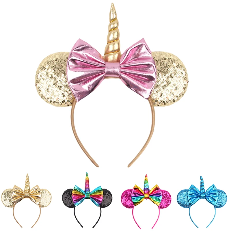 1 Stück Lustiges Einhorn-Stirnband Personalisiertes Einhorn-Accessoire mit Exquisiter Schleife für Mädchen Festivals Party Haarschmuck für Frauen