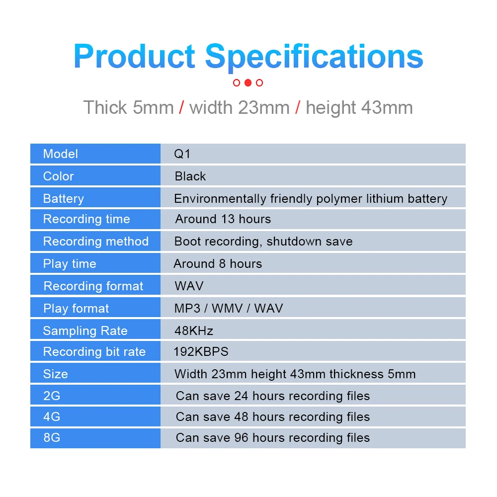 4-64GB Tiny Digtal Voice Recorder Espia Mini Sound Portable Voice Activated Dictaphone Noise Reduce Recording MP3 Player