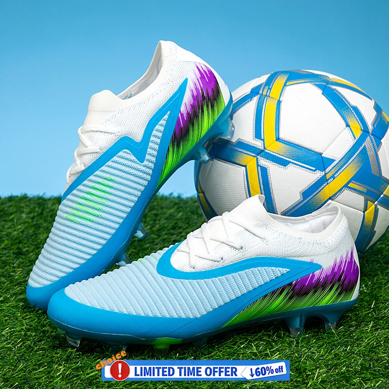 

2026 New Men Soccer Shoes Cleats Ultralight Women Football Boots Match TF/FG Spikes Sneakers Breathable Non-Slip Turf Training
