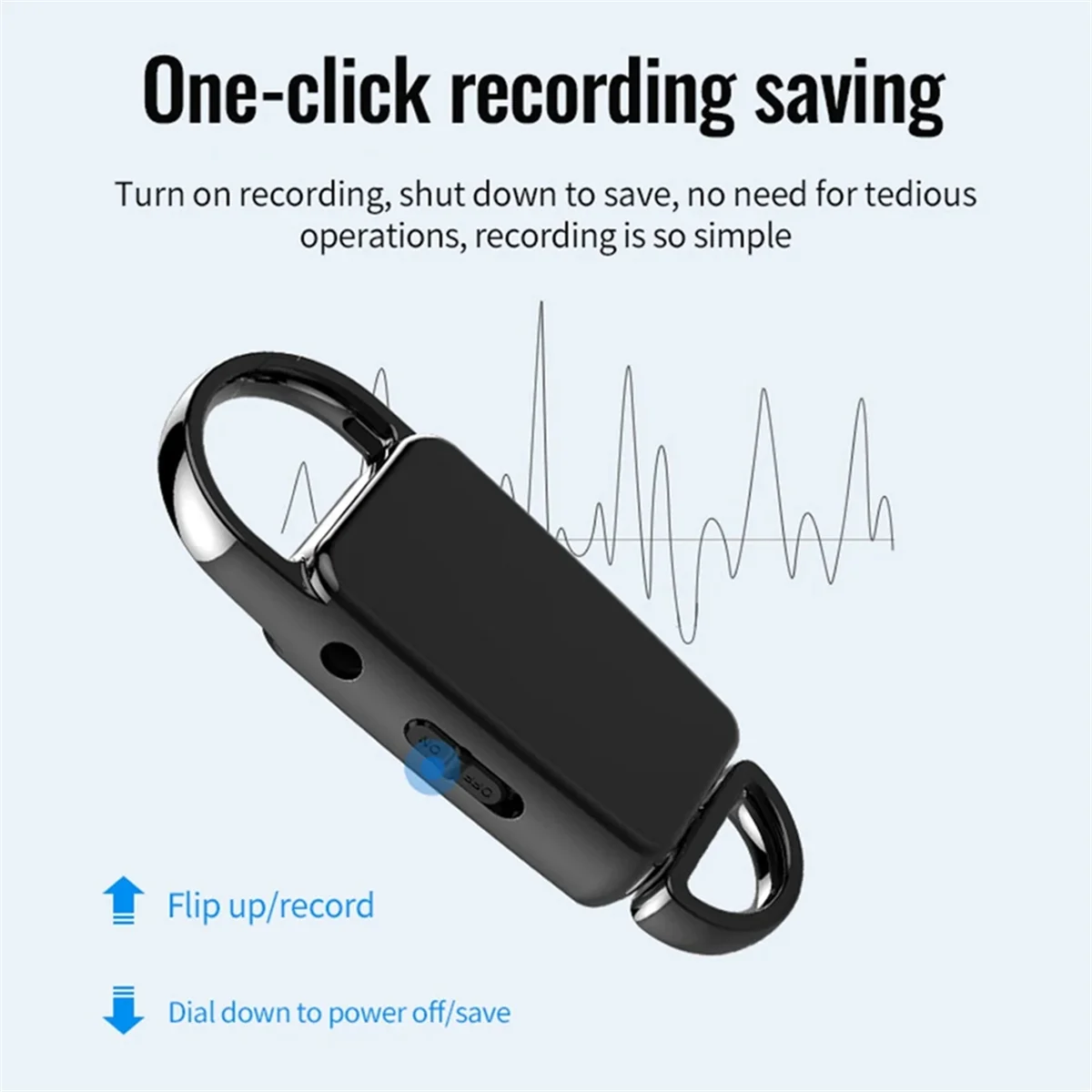 

S23 Keychain MP3 Player with Voice Activated Recorder for Mini Recording Needs -Y18A