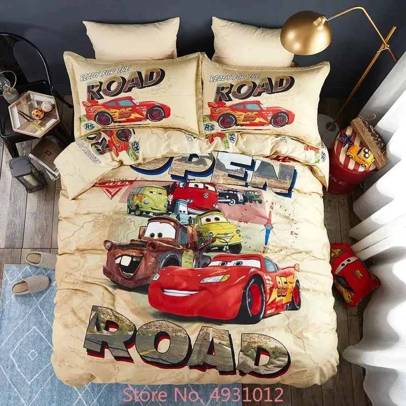 Cartoon Hulk Spiderman Mc Queen Cars Bedding Set Baby Kids Boys Children Bedroom Decor Gift Duvet Cover Twin Full