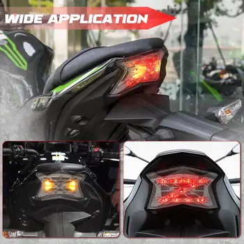 가와사키 Z900 Z650 NINJA650 2017 2018 2019 2020 2021 2022 모델용 LED 테일라이트, 후방 브레이크등, 방향지시등 (12V) 6 best sales 닌자 650 2017 - №5