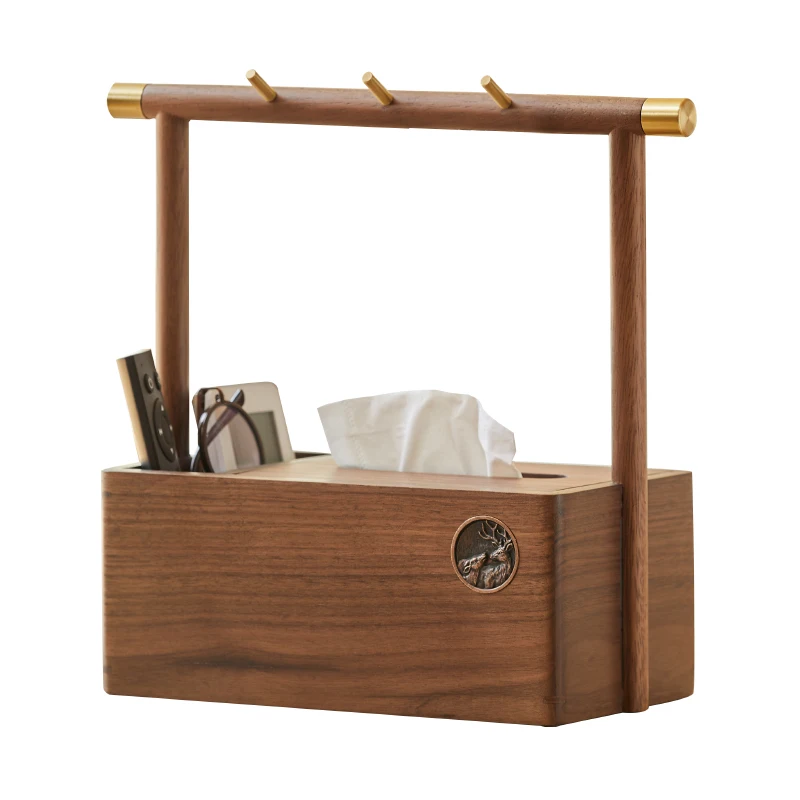 

Walnut solid wood, storage ornament tissue box