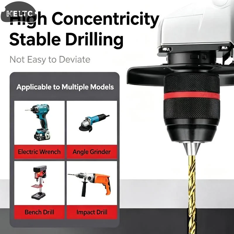 10mm Keyless Hard Metal Drill Chuck Self Locking 38-24UNF Robust Construction For Electric Tools Easy Installation