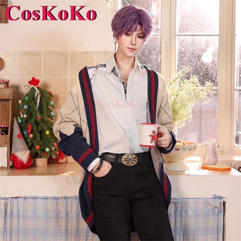 CosKoKo Rafayel Cosplay Game Love And Deepspace Costume Asymmetrical Romance Fashion Sweaters Shirt Party Role Play Clothing New