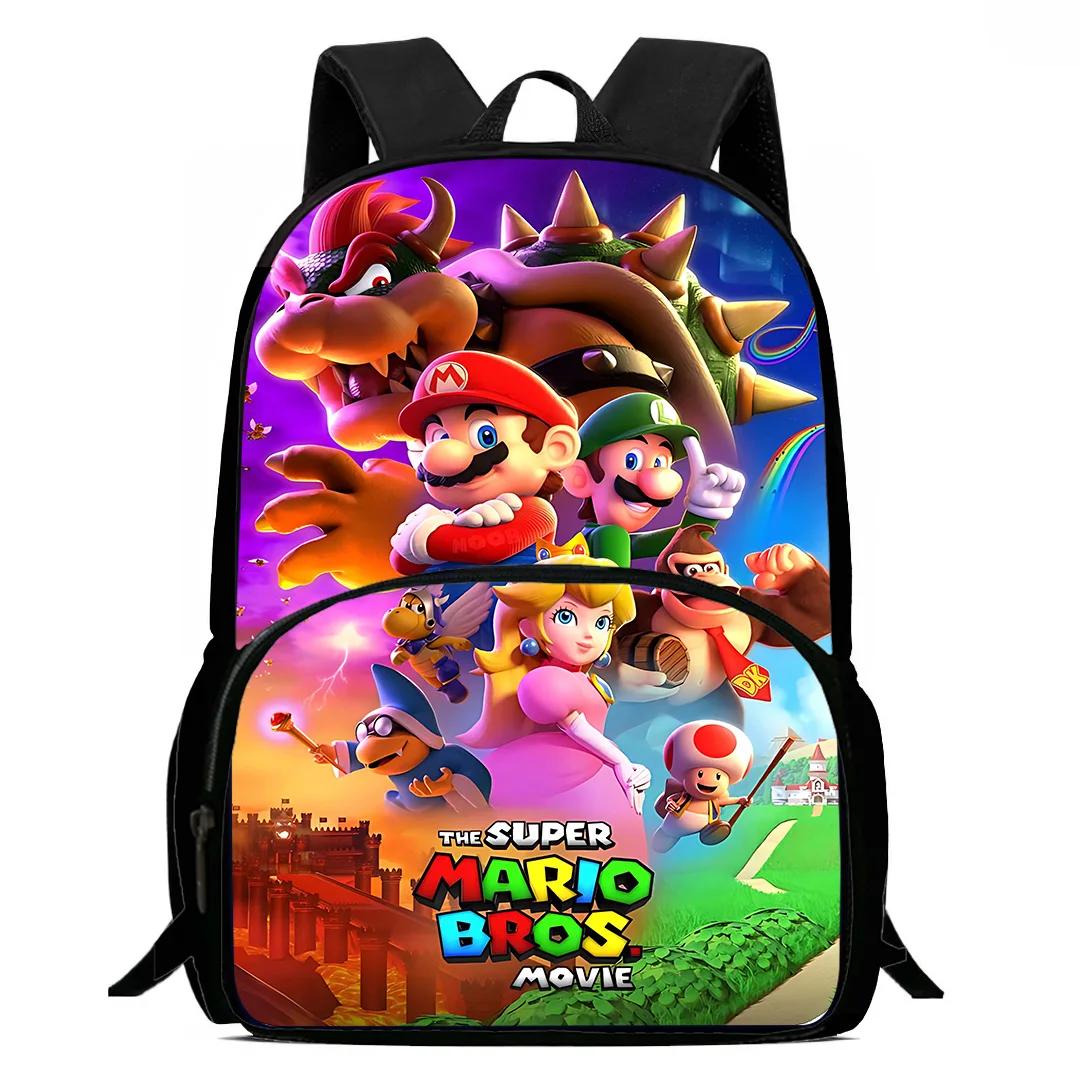 Cute M-MarioS Kids Backpacks Boys and Girls Student Birthday Gift Child School Bags Large Capacity Camping Durable Rucksack