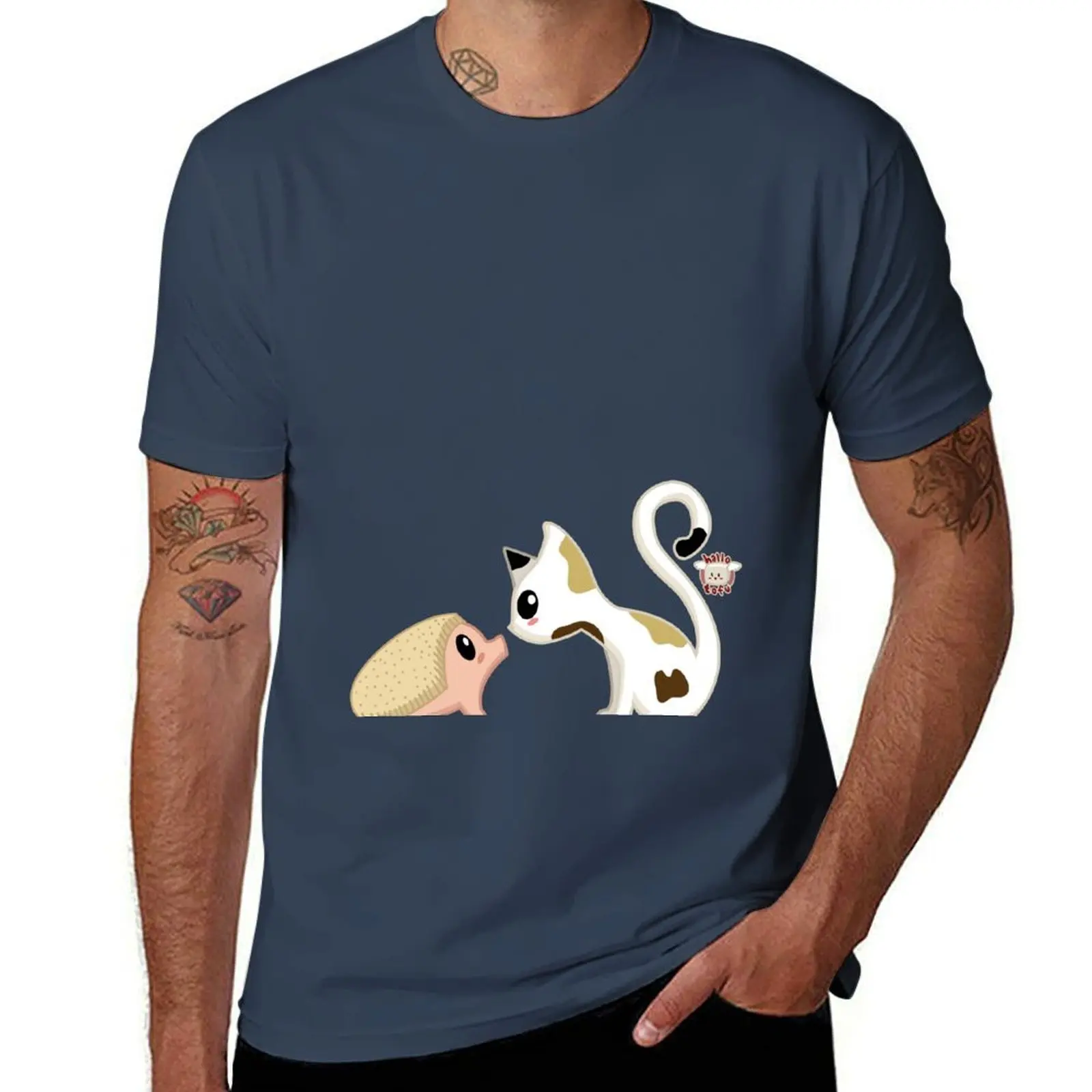 

Hedgie and Kitty T-Shirt man t shirts graphic t shirts for man pack white printed t shirts for man T-Shirt