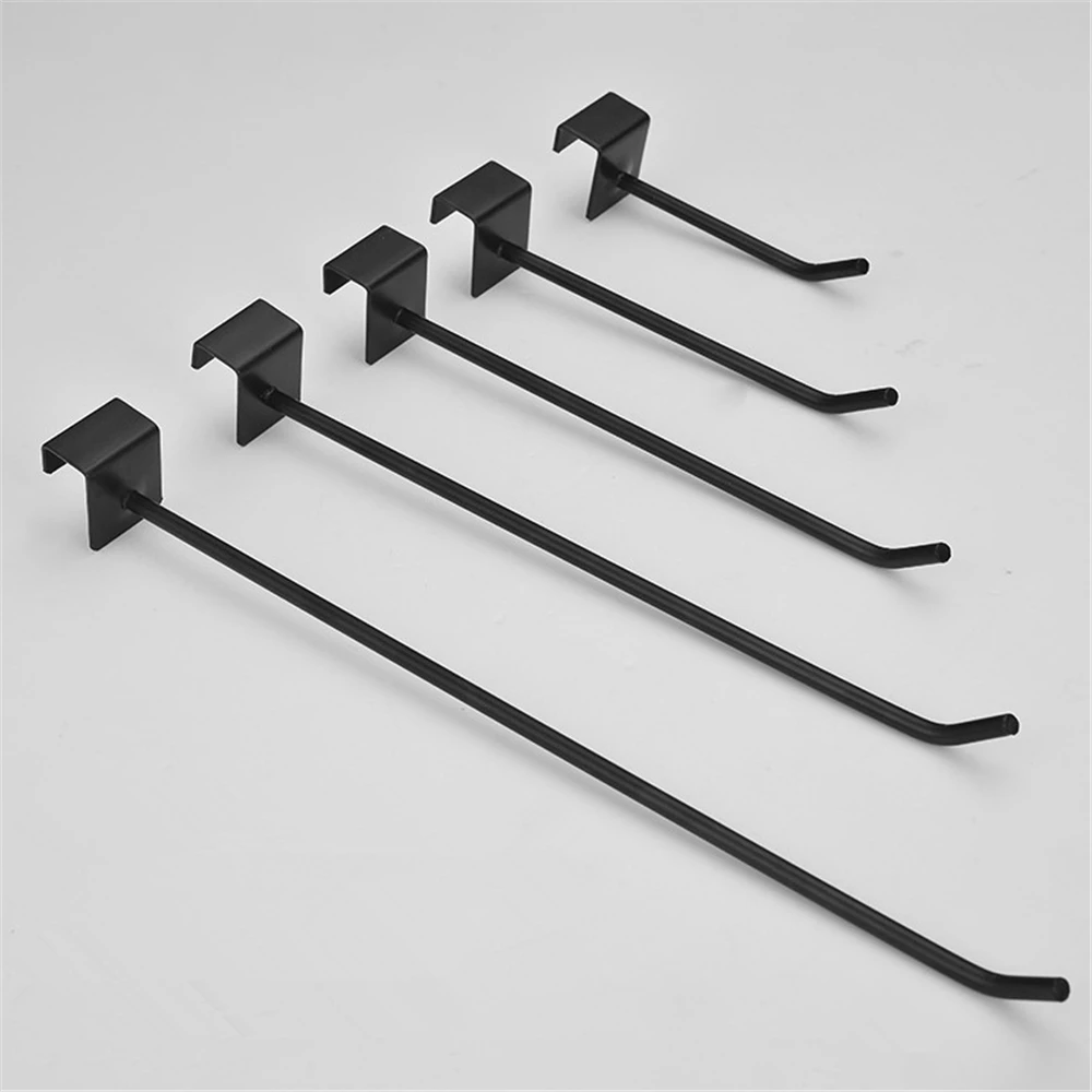 30/20/10/1PCS Retail Shop Peg Goods Display Shelf Multi-Purpose Square Tube Hooks for Supermarket Store Spray Paint Hooks 15CM