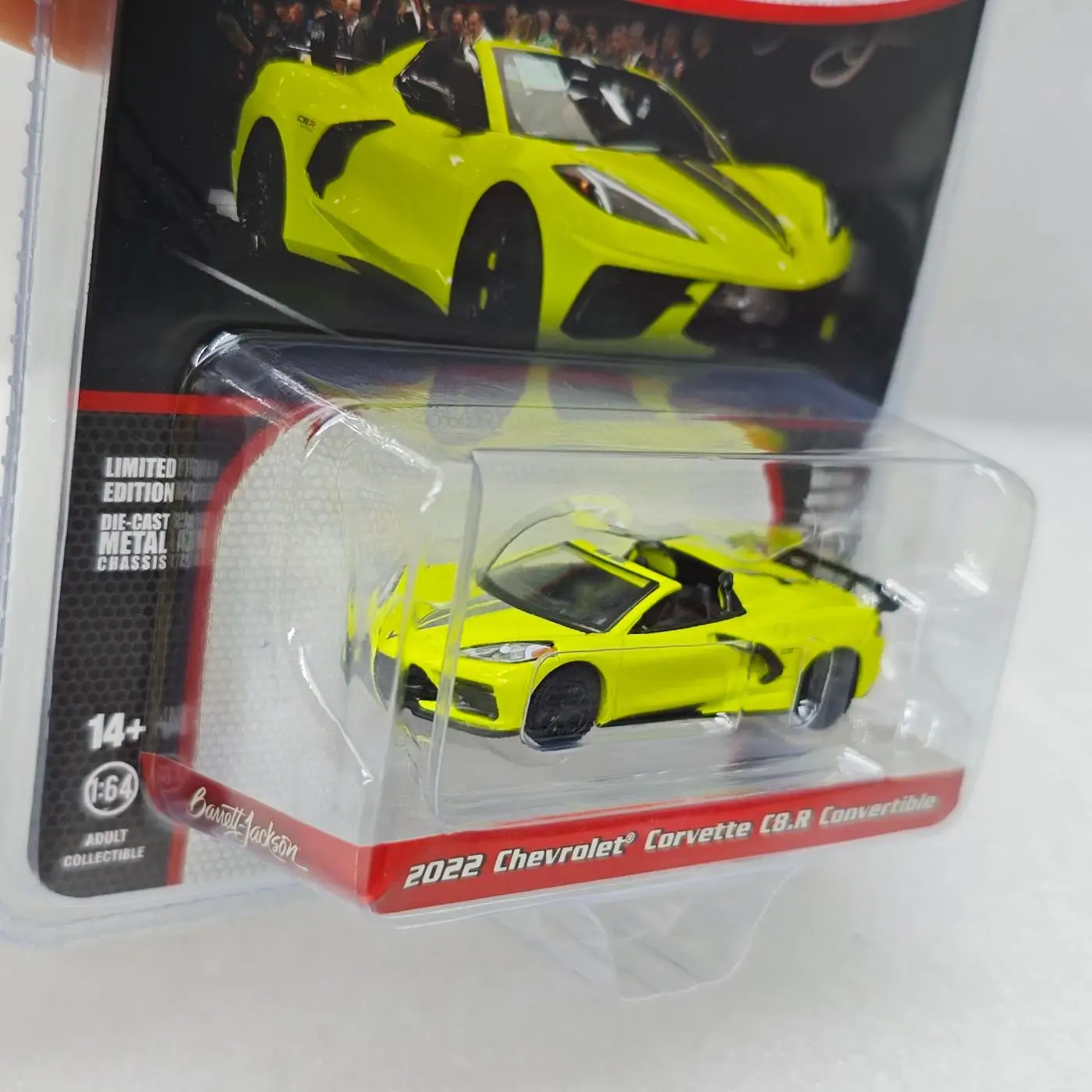 

GreenLight 1:64 2022 Chevrolet Corvette C8. R Convertible 37320-F Модель автомобиля из металлического сплава, украшение, коллекция подарков