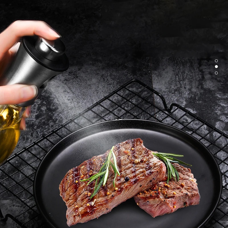 304 Stainless Steel BBQ Olive Oil Spray Diffuser For Kitchen Dispenser Bottle Squirt Container Vinegar Fuel Injection Pot
