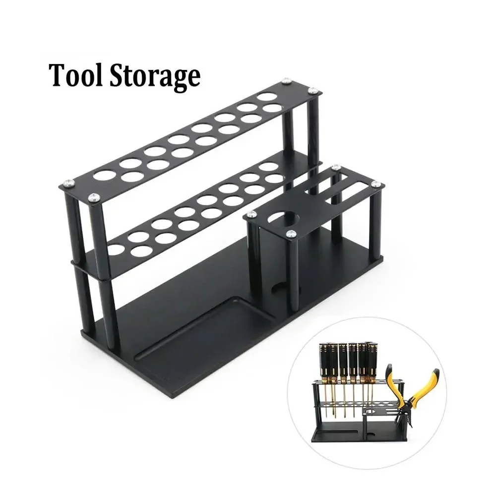 RC Model DIY Tool Storage Rack Aluminum Alloy Reliable Holder for Screwdriver Pliers Knife Scissors Tool Socket Organization
