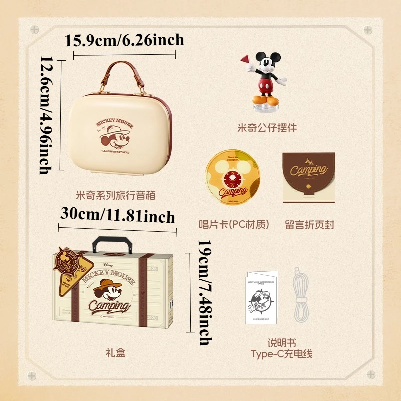 Nieuwe Anime Mickey Mouse Bluetooth Speaker Cartoon Mickey Mouse Reisdoos Vormige Bluetooth Speaker Geven Meisjes Halloween Geschenken