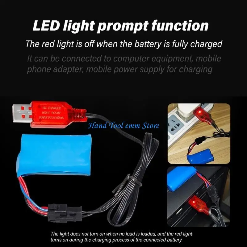 H37F فعالة 7.4V 500MA بطارية السيارة الشحن مع اتصالات USB ، شحن حل لمصادر الطاقة الليثيوم #5