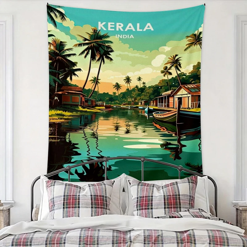 1PC Kerala Backwater Art Print - Home Decor Kerala review and price