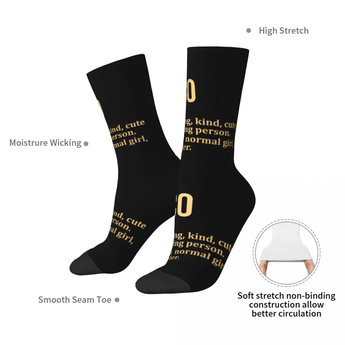 Coco Fashion Quote Socks Harajuku High Quality Stockings All Season Long Socks Accessories for Unisex Birthday Present