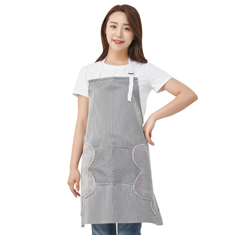 Hand Wipeable Apron, Kitchen Cleaning Assistant Gadget Accessory Waterproof Oil Resistant Stain Resistant Apron Adjustable Size