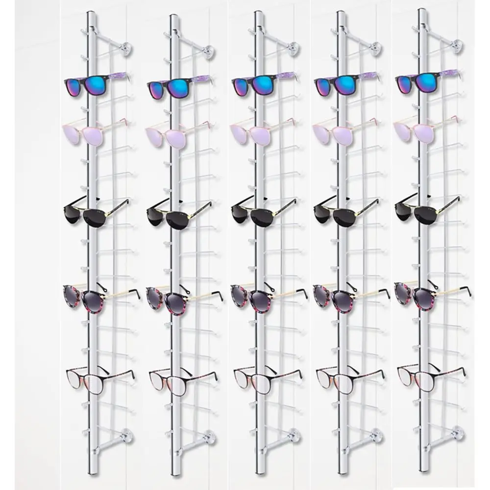 

10-Piece Wall-Mounted Sunglasses Organizer Set for Optical Shops and Glasses Displays