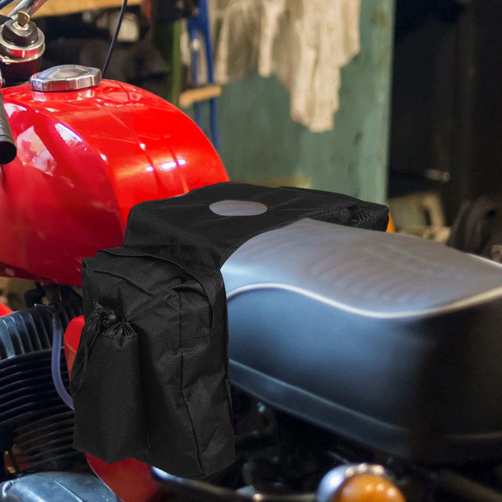 

Waterproof 600D Oxford Atv Bag Dual Compartment Storage for Motorcycle Tank Saddlebags Utv Snowmobile Front Mount Riding