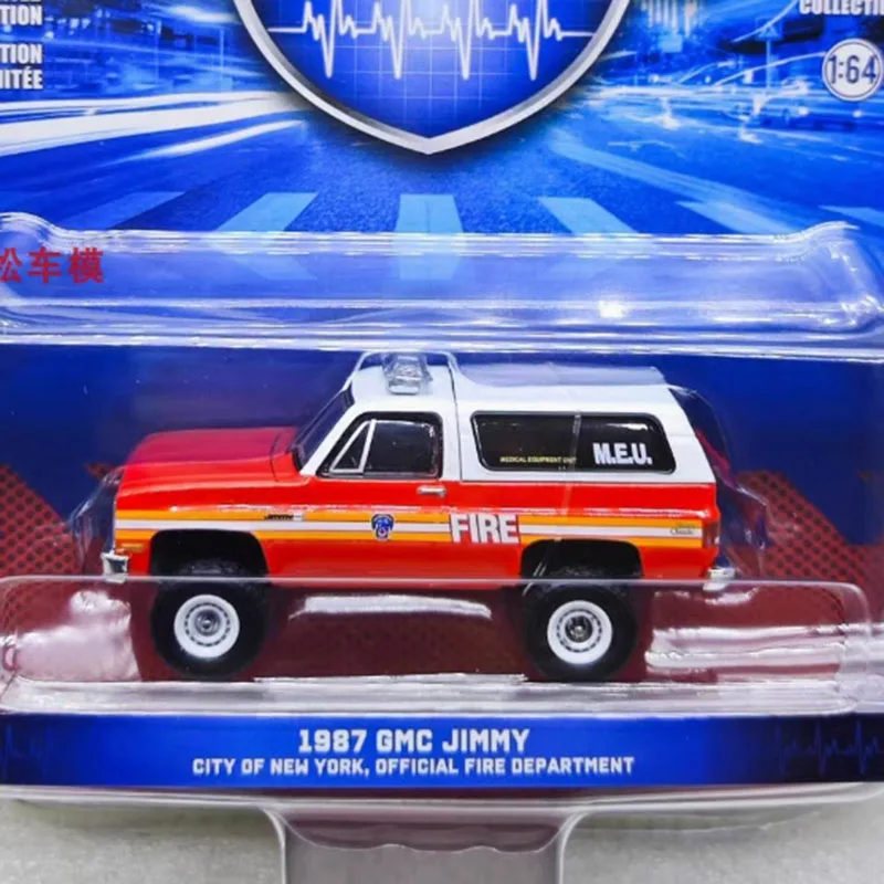 Greenlight Diecast Scala 1:64 1987 GMC Jimmy's Modello di auto di simulazione in lega Collezione statica Decorato Giocattoli di festa Regalo souvenir