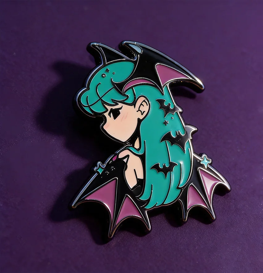 Attachez la broche Morrigan à votre sac à dos, et laissez-la vous accompagner pour résoudre chaque énigme. Épinglette en émail