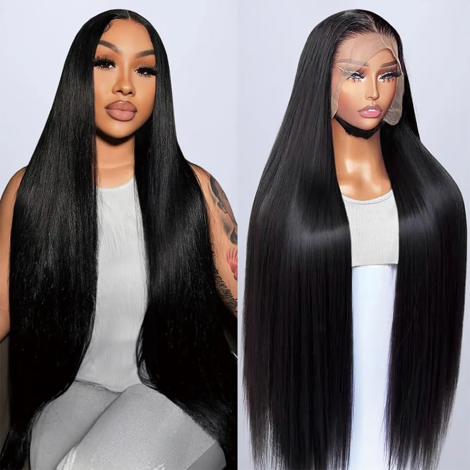

30Inch Bone Straight 13x4 Lace Frontal Wig For Women 180% Black Human Hair Wigs Frontal Lace Wig Human Hair