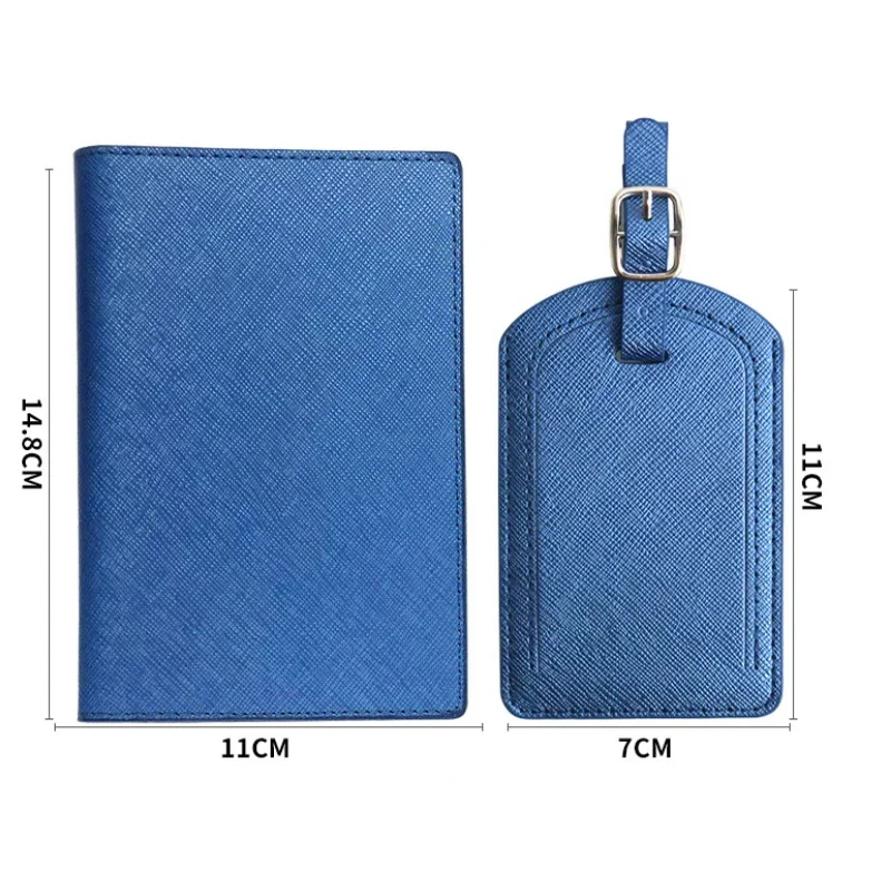 PU Leather Travel Passport Cover Luggage Tag Set Multifunctional Pen Ticket Credit Card Passport Holder Travel Purse