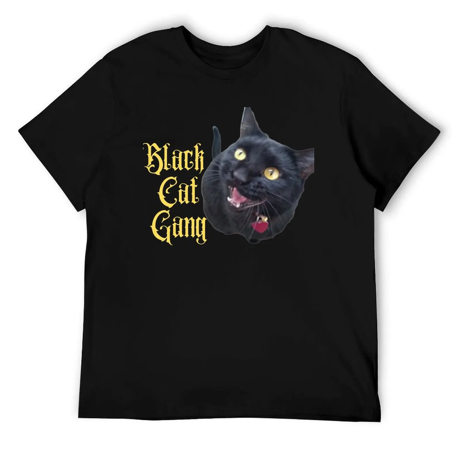 

Black Cat Gang T-Shirt t shirt man plain cotton t shirts man 100% black cotton t-shirt plain for man package T-Shirt