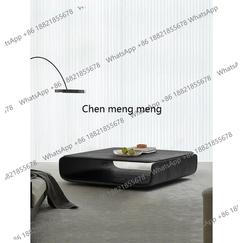 cqy Italian minimalist creative square solid wood coffee table high-end designer living room hollow table