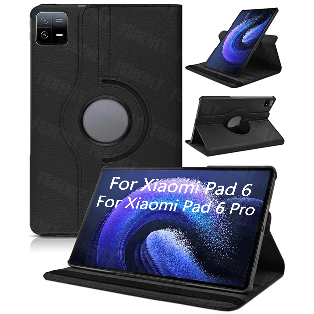 Case for Xiaomi Pad 6 / 6 Pro 11 inch 2023 PU leather case rotatable multi-angle protection stand Sleep wake-up protective cover