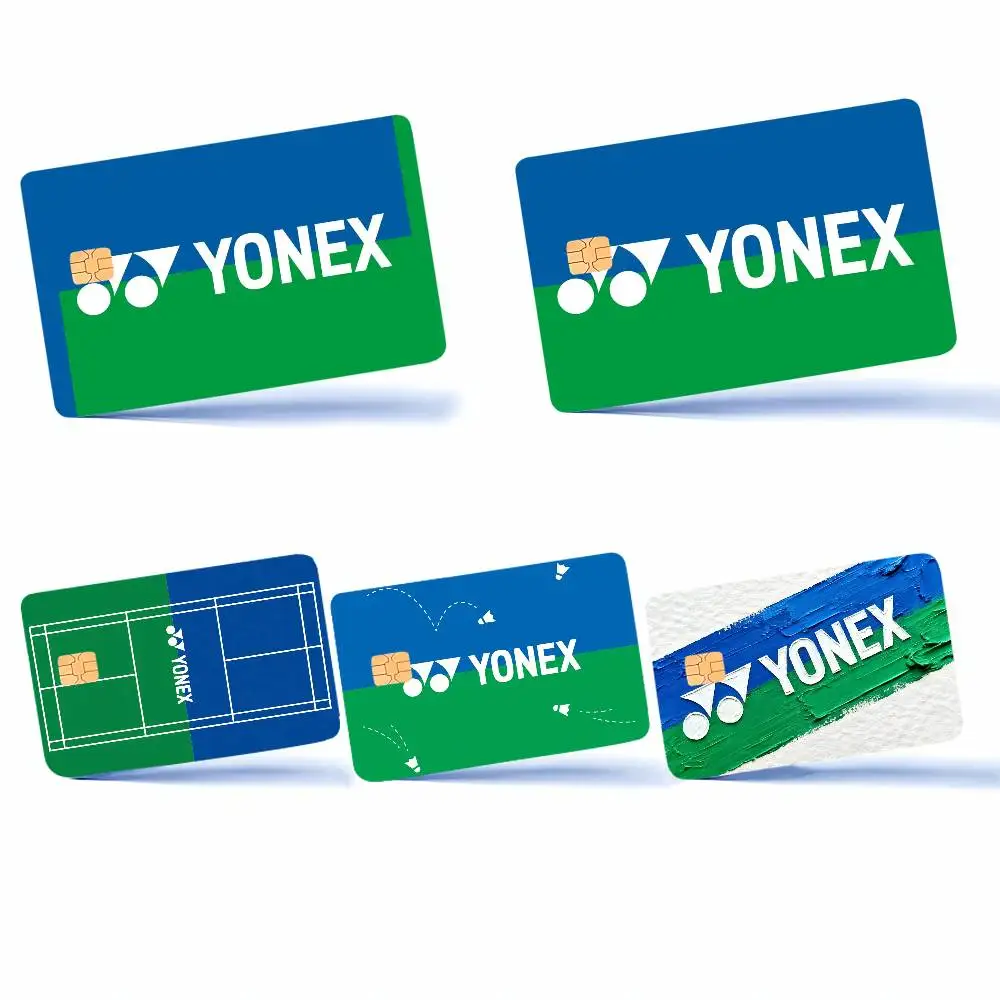 Pegatinas B-badmintons Y-yonexs, película decorativa impermeable, cubierta de piel, pegatinas para tarjetas de crédito, tarjeta de crédito, tarjeta de autobús bancaria frontal de débito