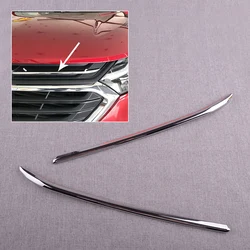 New 2Pcs/set Car Chrome Front Grill Grille Trim Cover Strip ABS Fit for Chevrolet Equinox 2018 2019 2020