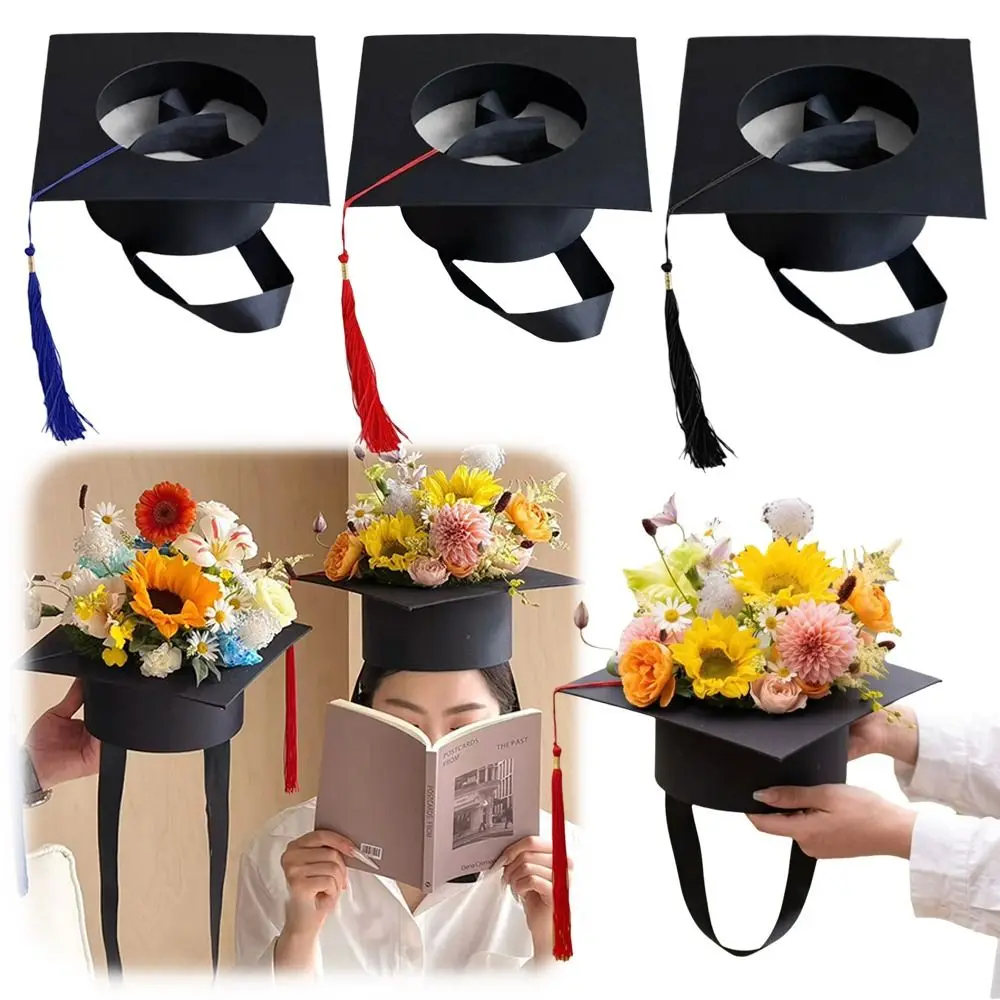 Cap Shaped Graduation Cap Floral Arrangement Base Bouquet Holder Flower Arranging Frame DIY Bouquet Flower Holder Floral Base