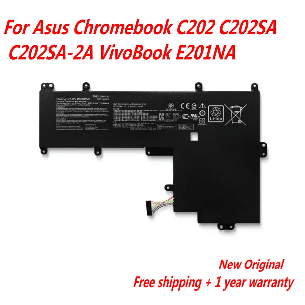 

Original C21N1530 0B200-02670000 Laptop Battery For Asus Chromebook C202 C202SA C202SA-2A VivoBook E201NA 7.6V 38WH