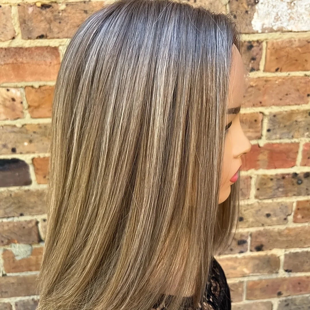 

Soft Preplucked 18Inch 5x5 Silk Base Highlight Blonde Straight Glueless Jewish Human Hair Wig Baby Hair HD Lace European Hair