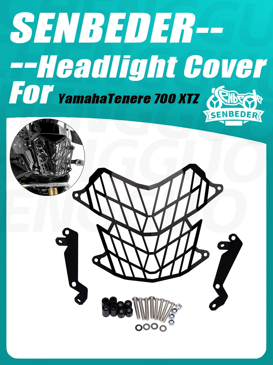 

SENBEDER Motorcycle Headlight Grill Guard Protector Cover for Yamaha Tenere 700 XTZ 700 T7 2019-2024 Headlight Protection Net