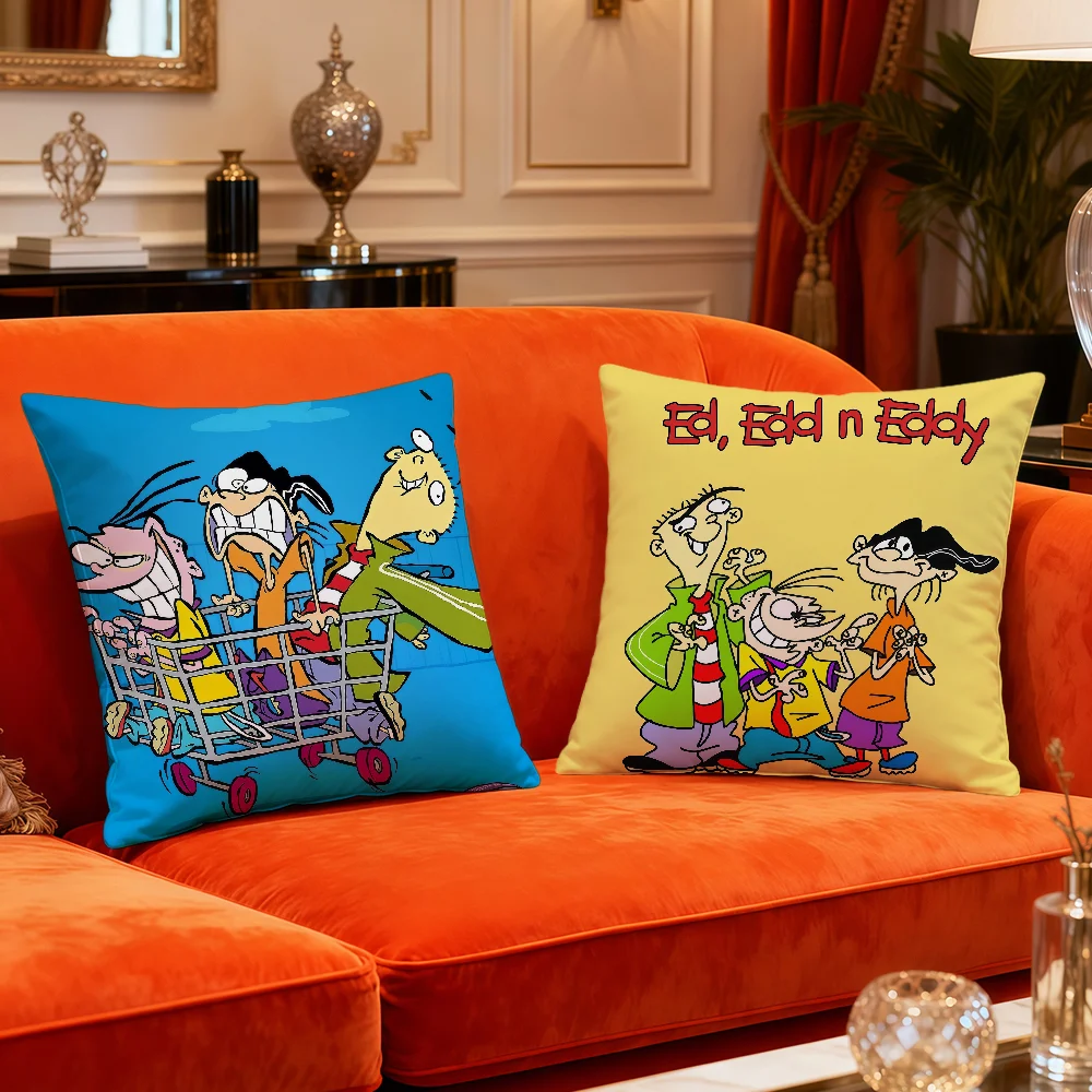Funny Cartoon Art E-Ed Edd And Eddy Soft Pillow Cover For Sofa Home Living Room Decor Protective Covers Hogar Pillowcase