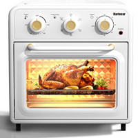 Karinear 20L Hot Air Fryer XXL Mini Oven with Convection,6-in-1,with Grill,Toaster,Keep Warm Function, Knobs, 1800W, GR20DRAL-K