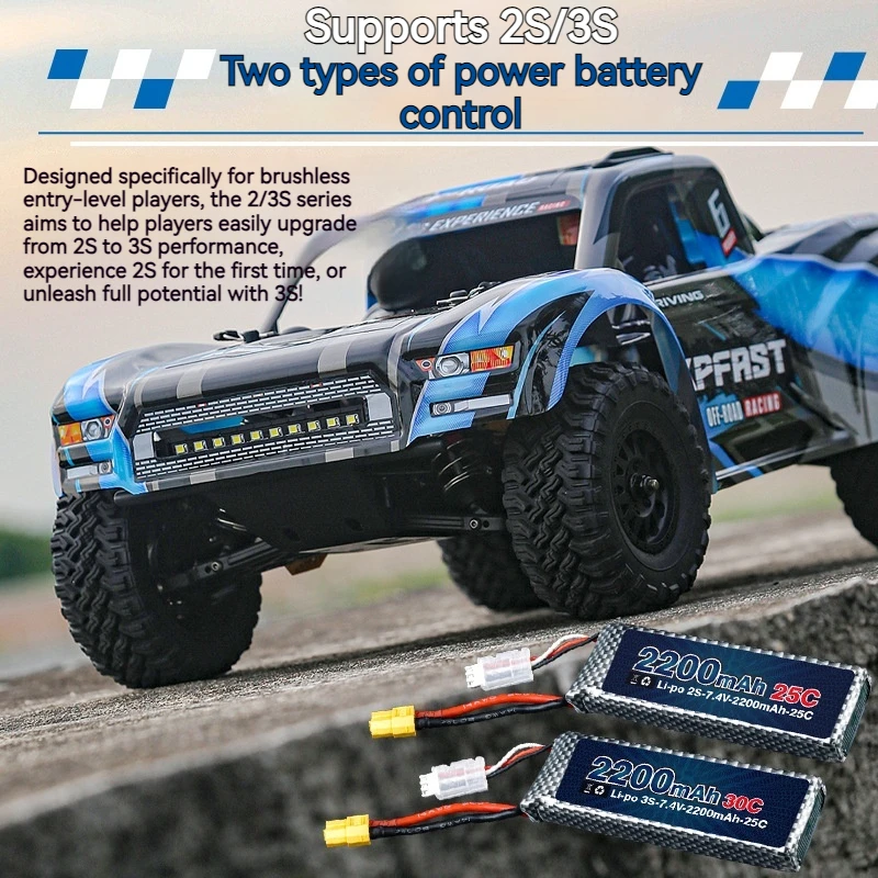 KF17 Bürstenloses, voll maßstabsgetreues 1:12-Hochgeschwindigkeits-RC-Auto, Allradantrieb, Geländemodell, Spielzeug mit kurzer Karte, Spannungskontrolle, Geschwindigkeitsauto